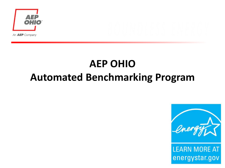 aep ohio automated benchmarking program introductions
