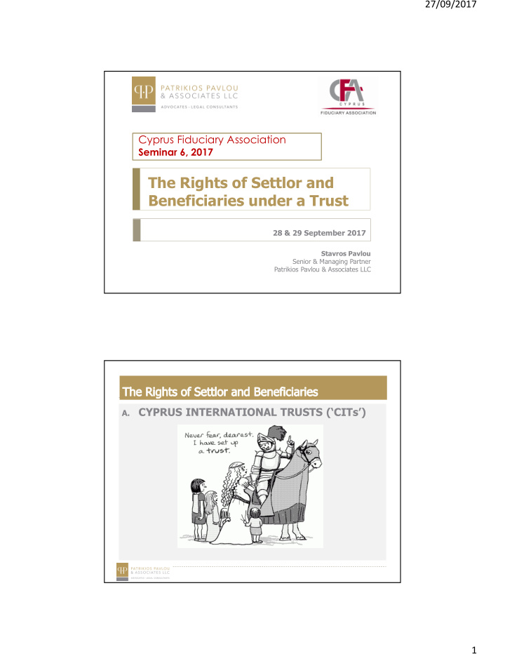 the rights of settlor and beneficiaries under a trust