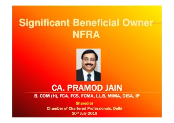 Significant Beneficial Owner  Significant Beneficial Owner  NFRA  NFRA