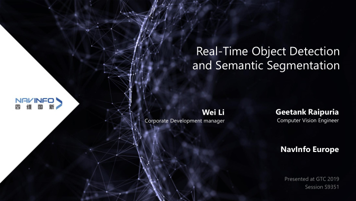 real time object detection and semantic segmentation
