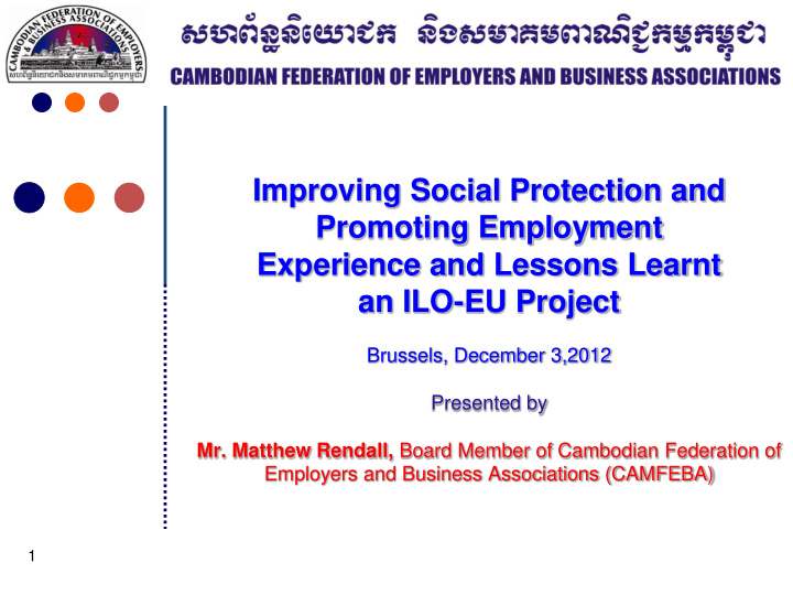 improving social protection and promoting employment