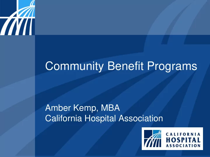 community benefit programs