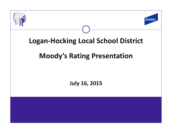 logan hocking local school district moody s rating