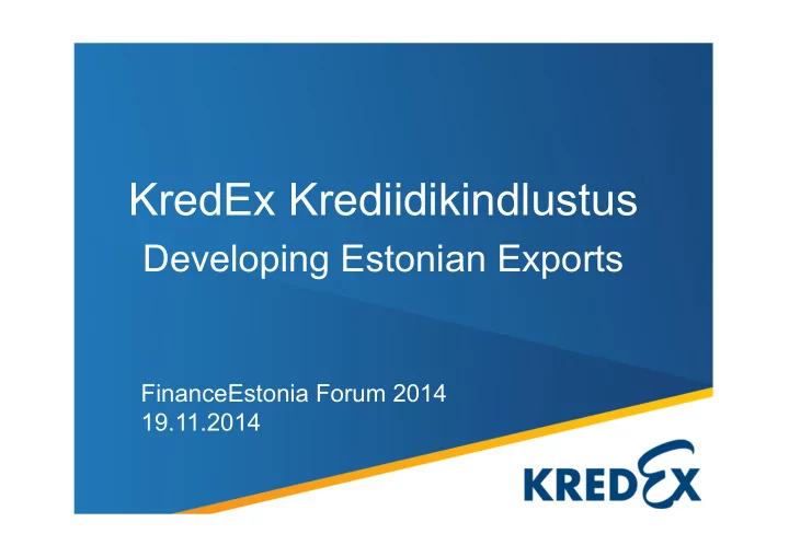 kredex krediidikindlustus