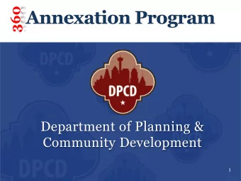 Department of Planning &amp;  Community Development  1  360  San Antonios Profile