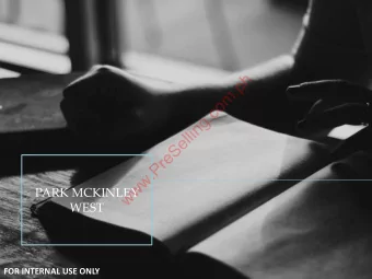 h  p  .  m  o  c  .  g  n  i  l  l  e  S  e  r  P  .  w  w  w  PARK MCKINLEY  WEST  FOR INTERNAL