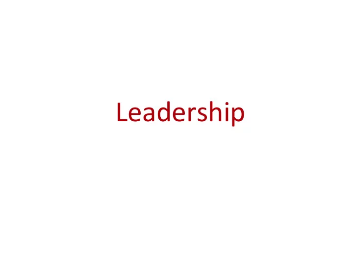 leadership