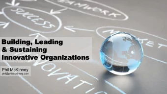 Building,  Building, Lea  Leading  ding  &amp; Sustaining  &amp; Sustaining  Inno  Innova  vativ