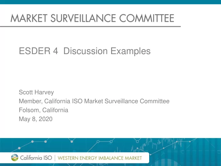 esder 4 discussion examples