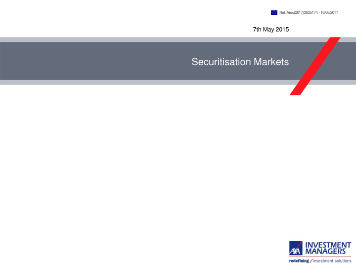 securitisation markets global securitization market