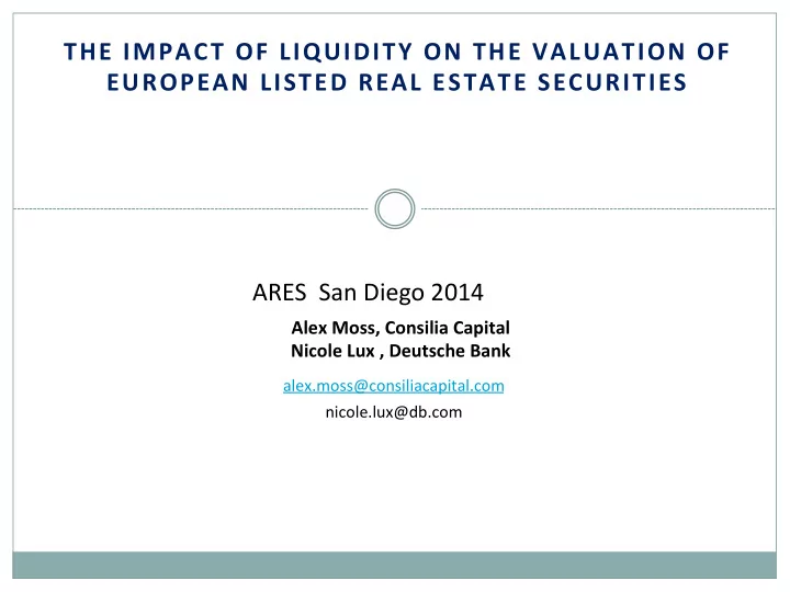 ares san diego 2014 alex moss consilia capital