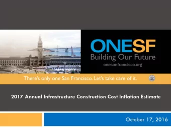 2017 Annual Infrastructure Construction Cost Inflation Estimate  October 17, 2016  Annual