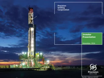 Investor  Presentation  November, 2016  1  *Rig 580, Oklahoma SCOOP  Forward-looking statements