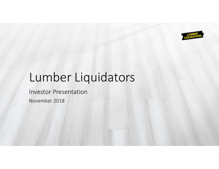 lumber liquidators