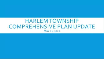 COMPREHENSIVE PLAN UPDATE  MAY 11, 2020  Green Spaces/Parks  Economic Development