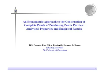 An Econometric Approach to the Construction of  Complete Panels of Purchasing Power Parities: