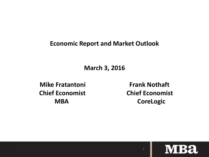 chief economist chief economist