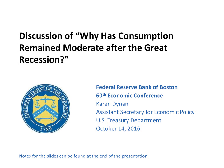 discussion of why has consumption remained moderate after