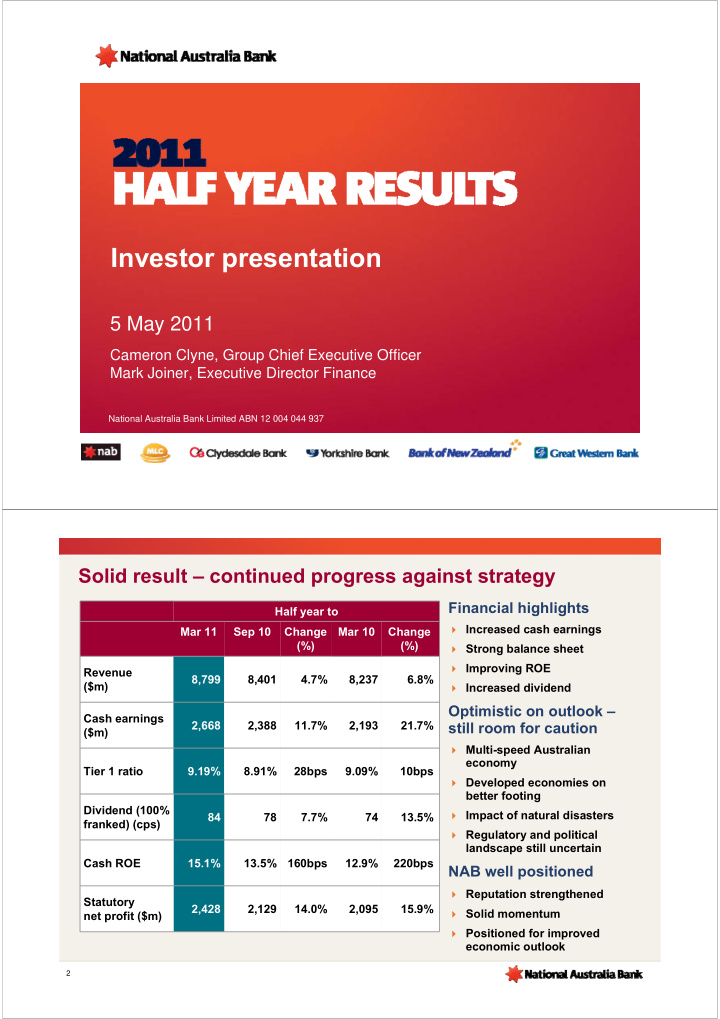 investor presentation