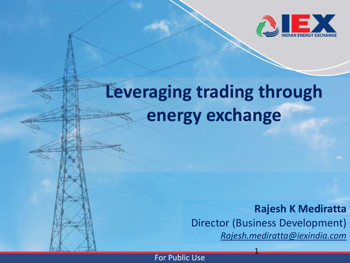 leveraging trading through energy exchange