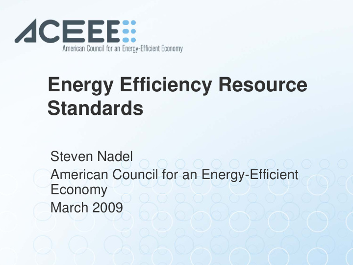 energy efficiency resource standards