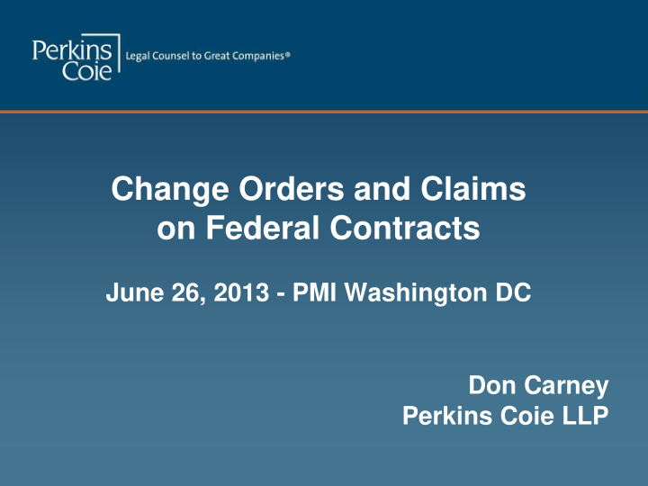 change orders and claims on federal contracts