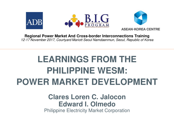 power market development