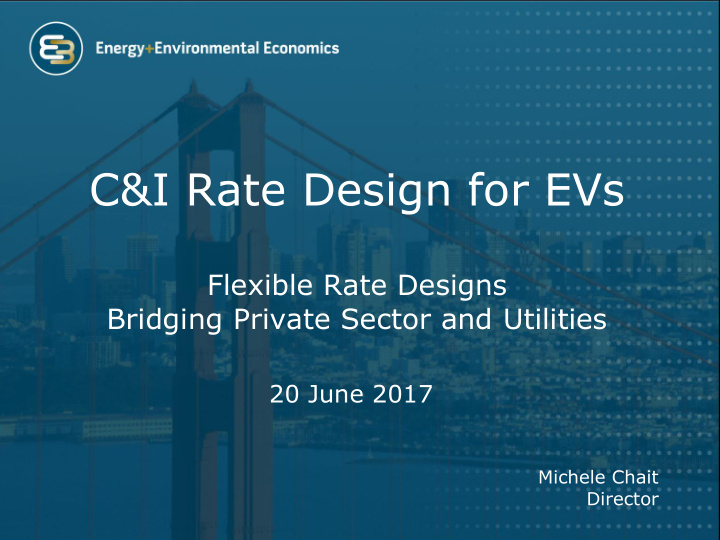 c i rate design for evs