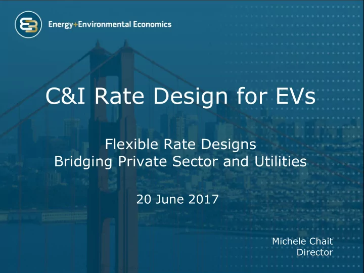 c i rate design for evs