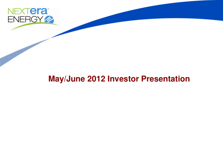 may june 2012 investor presentation cautionary statements