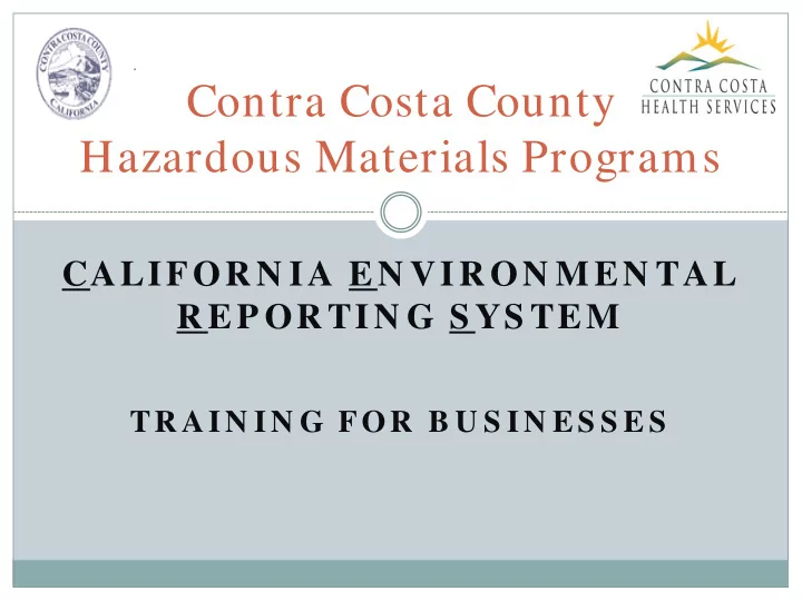 contra costa county hazardous materials programs