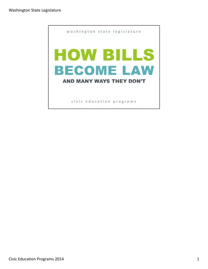 washington state legislature civic education programs