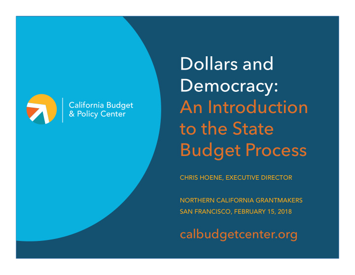 dollars and democracy an introduction to the state budget