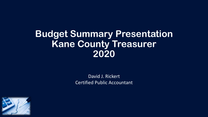 budget summary presentation