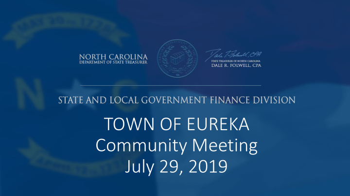 town of eureka community meeting july 29 2019