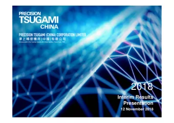 2018  Interim Results  Presentation  12 November 2018  1  Disclaimer  NOT FOR DISTRIBUTION,