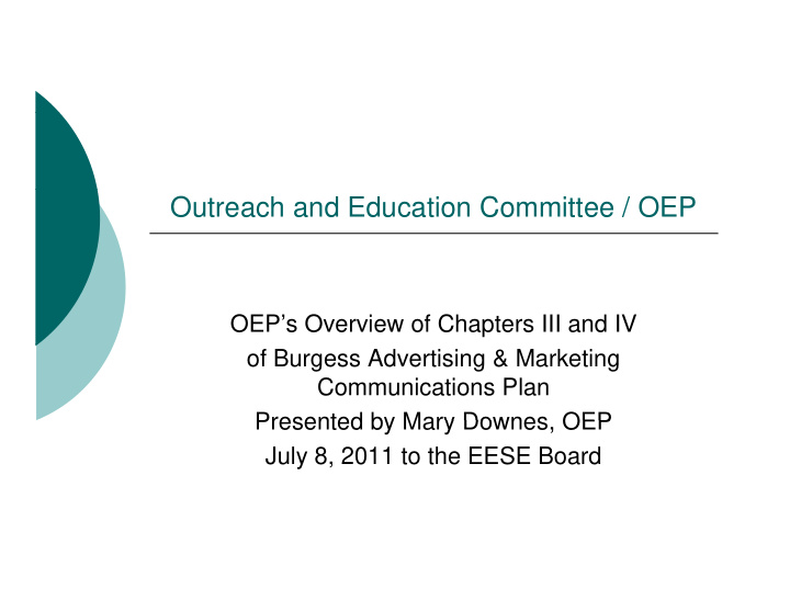outreach and education committee oep