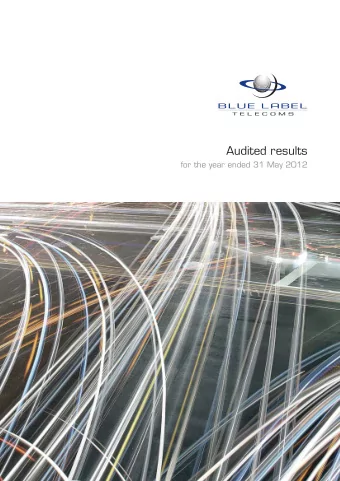 Audited results  for the year ended 31 May 2012  Notice  The information contained in this document