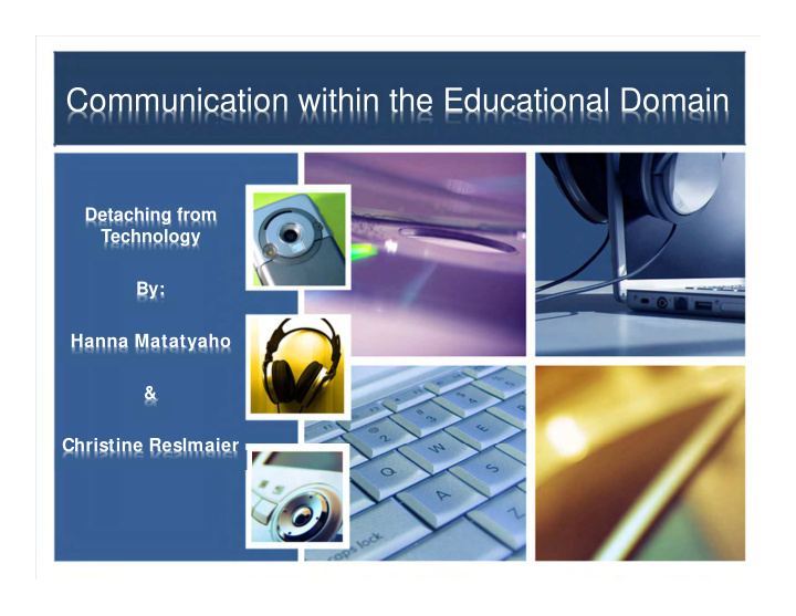communication within the educational domain