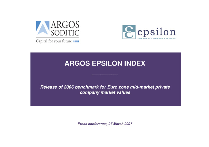 argos epsilon index