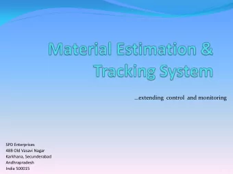 extending  control  and monitoring  SPD Enterprises  48B Old Vasavi Nagar  Karkhana,