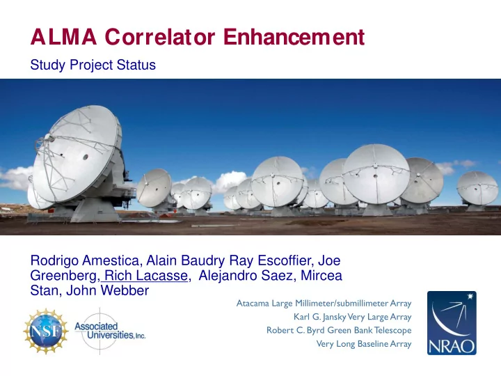 alma correlator enhancement