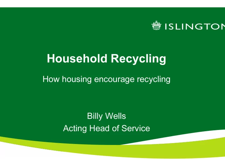 household recycling