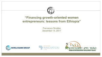entrepreneurs: lessons from Ethiopia  Francesco Strobbe  December 14, 2017  Top Business