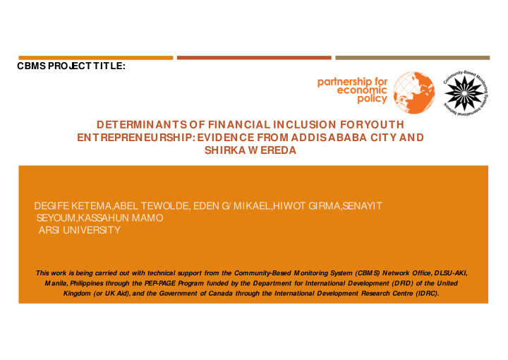 determinants of financial inclusion for youth