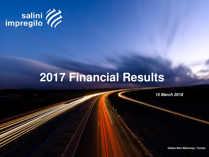 2017 financial results