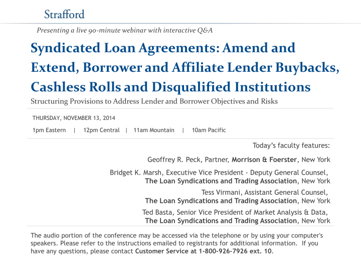 syndicated loan agreements amend and extend borrower and