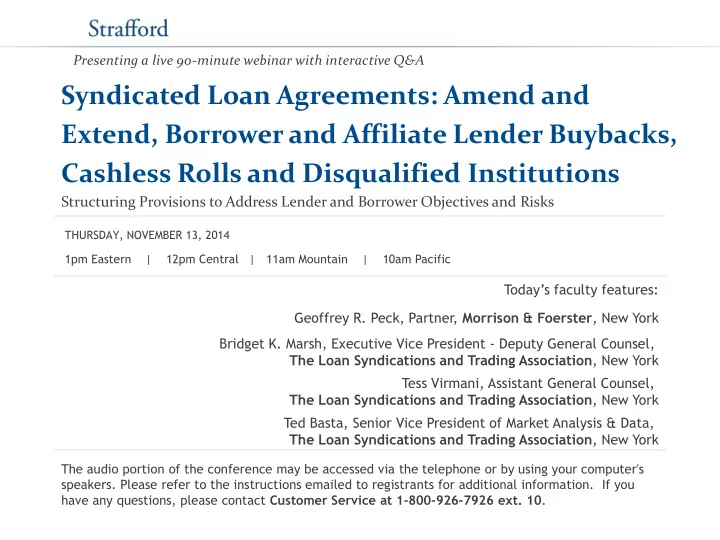 syndicated loan agreements amend and extend borrower and