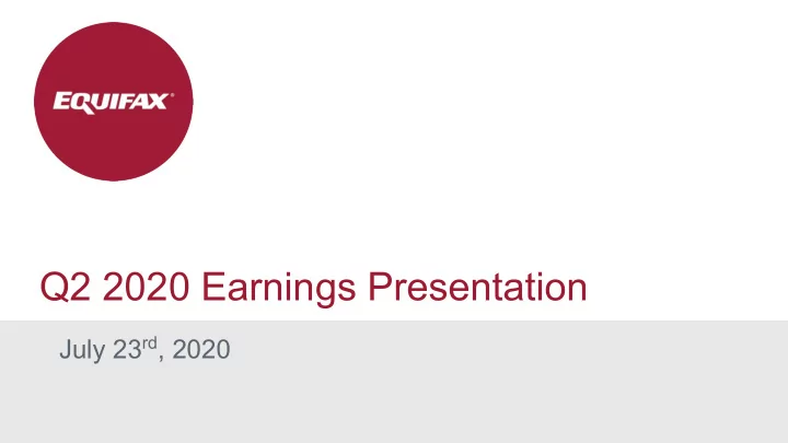 q2 2020 earnings presentation