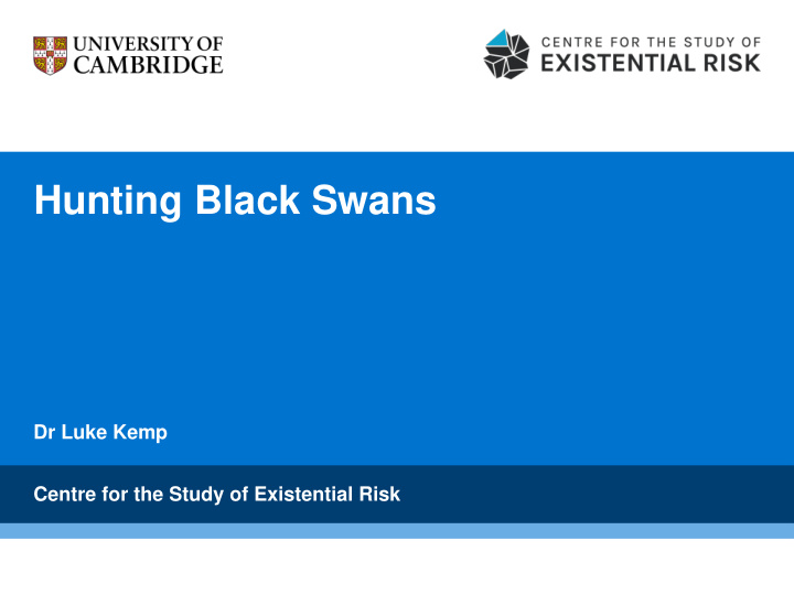 hunting black swans